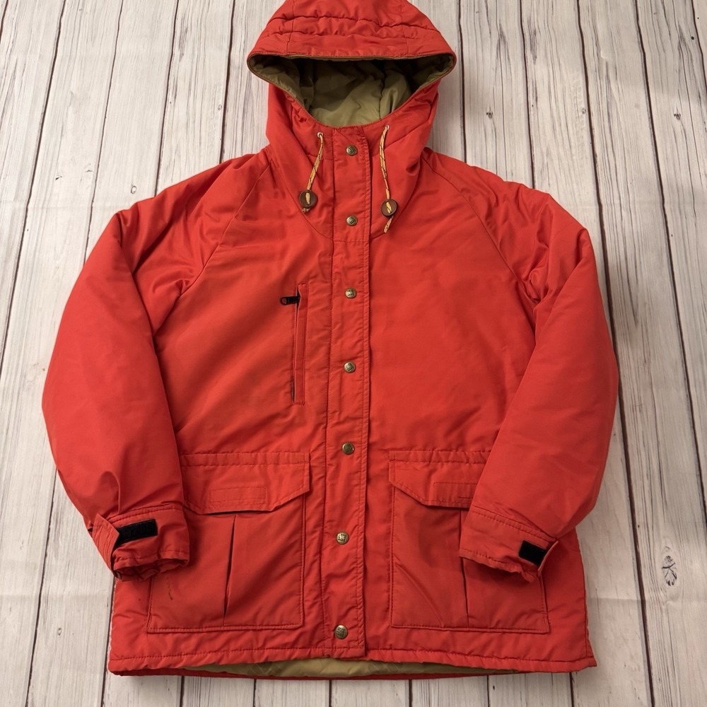 Vintage Columbia Jacket Women's‎ Insulated 3M Hood Size Large Rose Red Orange